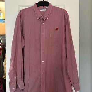 Men's Red Gingham Button Down Shirt